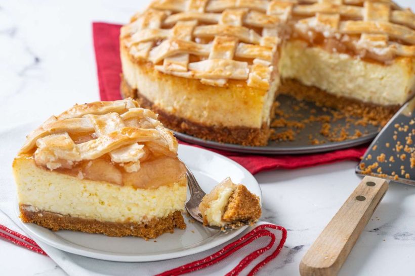 Cheesecake με μηλόπιτα
