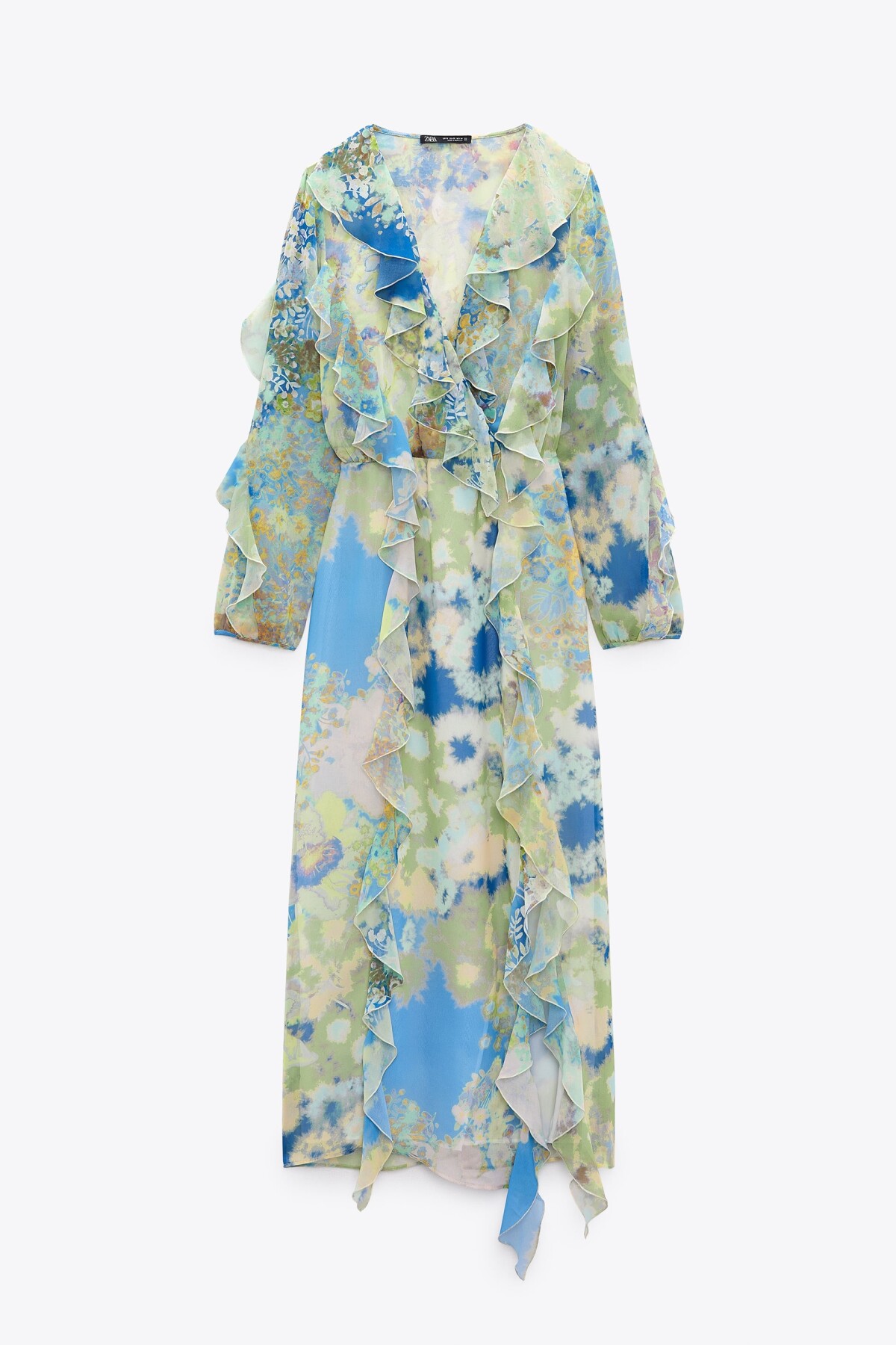 ruffledprinteddresszara