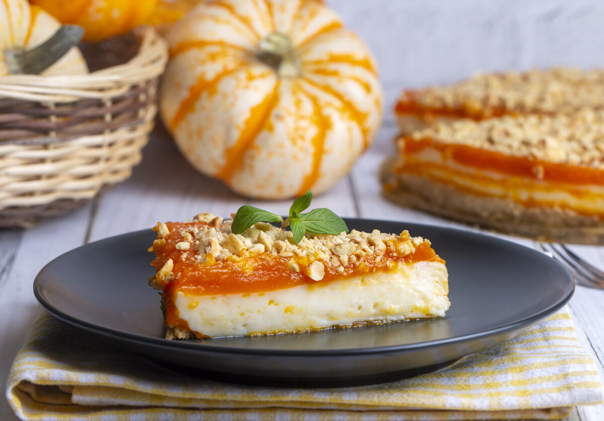 Απολαυστικές μπάρες Cheesecake Crème Brûlée γλυκιάς κολοκύθας